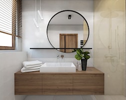 TROCHĘ SŁOŃCA - Mała z lustrem łazienka z oknem, styl nowoczesny - zdjęcie od UTOO- pracownia architektury wnętrz i krajobrazu - Homebook