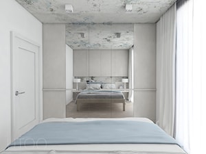 CAPPUCCINO Z NUTĄ LOFTU - Mała biała sypialnia, styl nowoczesny - zdjęcie od UTOO- pracownia architektury wnętrz i krajobrazu