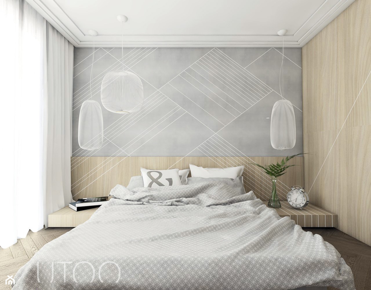 BEZ PRZESADY - Sypialnia, styl nowoczesny - zdjęcie od UTOO- pracownia architektury wnętrz i krajobrazu - Homebook