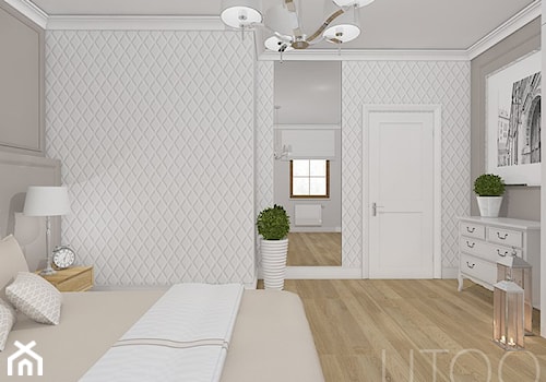 STYLOWY MIX - Duża sypialnia, styl nowoczesny - zdjęcie od UTOO- pracownia architektury wnętrz i krajobrazu