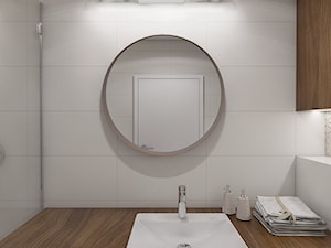 GOOD VIBES ONLY - Mała bez okna z lustrem łazienka, styl skandynawski - zdjęcie od UTOO- pracownia architektury wnętrz i krajobrazu