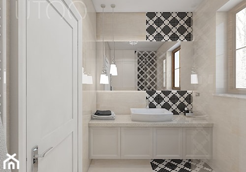 STYLOWY MIX - Mała łazienka z oknem, styl nowoczesny - zdjęcie od UTOO- pracownia architektury wnętrz i krajobrazu