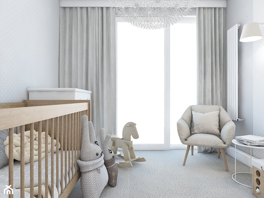 WŚRÓD ZWIERZĄT - Mały szary pokój dziecka dla niemowlaka dla chłopca dla dziewczynki, styl nowoczesny - zdjęcie od UTOO- pracownia architektury wnętrz i krajobrazu