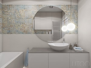CAPPUCCINO Z NUTĄ LOFTU - Średnia bez okna łazienka, styl nowoczesny - zdjęcie od UTOO- pracownia architektury wnętrz i krajobrazu