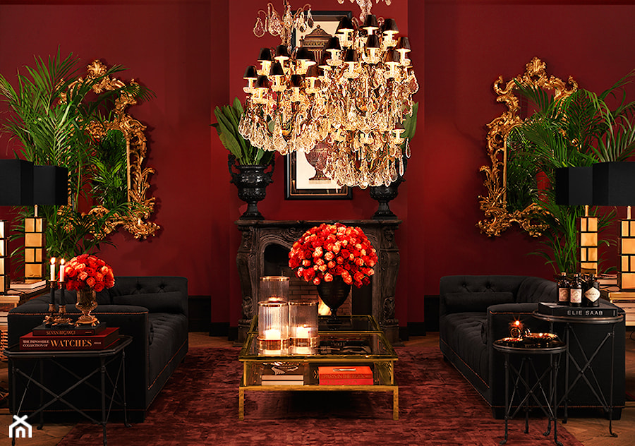 EICHHOLTZ - ARANŻACJE - Średni czerwony salon, styl nowoczesny - zdjęcie od Galeria Heban- ekskluzywne meble
