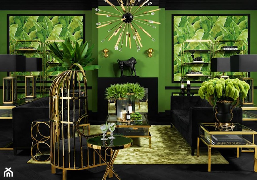 EICHHOLTZ - ARANŻACJE - Średni duży zielony salon, styl nowoczesny - zdjęcie od Galeria Heban- ekskluzywne meble