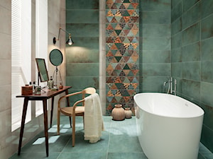Ściana niczym orientalna tkanina – stwórz łazienkę z duszą