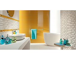 Efektowna aranżacja łazienki w monochromatycznych barwach