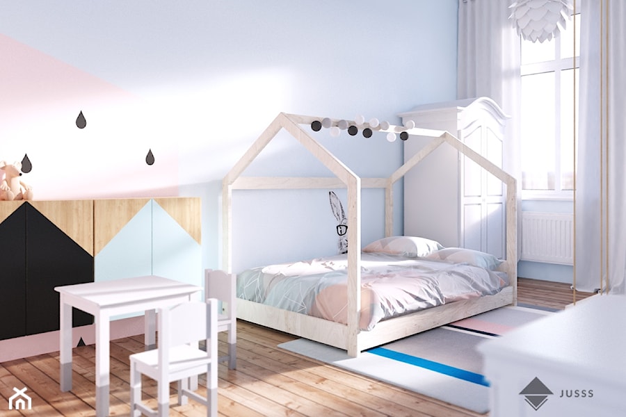 pokój dziecięcy - Średni szary pokój dziecka dla dziecka dla chłopca dla dziewczynki, styl skandynawski - zdjęcie od JUSSS