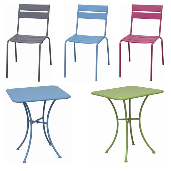Idealne na balkon lub taras meble ze stali MAUI: krzesła + stoliki. - zdjęcie od meblefann.pl - Homebook