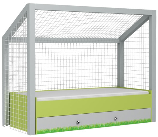 GOL - nowoczesne łóżko dziecięce w formie bramki piłkarskiej. - zdjęcie od meblefann.pl