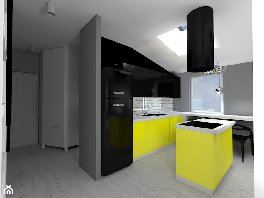 mieszkania na poddaszu - Kuchnia - zdjęcie od Studio Artino