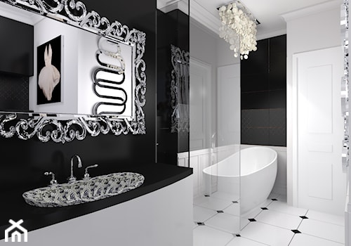 projekt domu w stylu glamour - Średnia łazienka, styl glamour - zdjęcie od Studio Artino