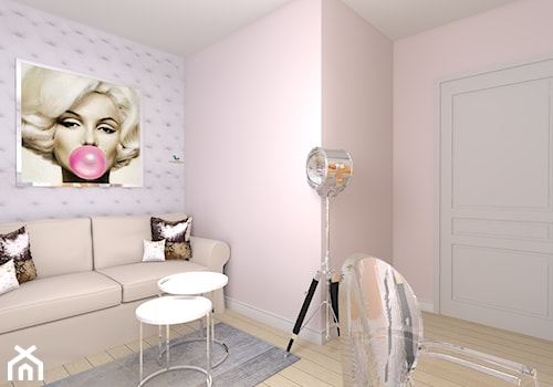 projekt domu w stylu glamour - Średnia różowa sypialnia, styl glamour - zdjęcie od Studio Artino