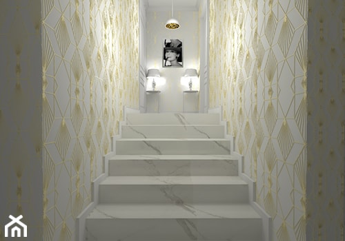 projekt domu w stylu glamour - Schody, styl glamour - zdjęcie od Studio Artino