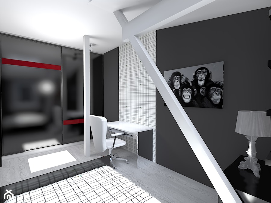 mieszkania na poddaszu - Sypialnia - zdjęcie od Studio Artino