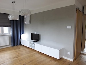 Mieszkanie 40m2 - Mały szary salon, styl nowoczesny - zdjęcie od MASTERHOME GROUP