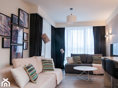 Aranżacje wnętrz - Salon: Apartament 40m2 - Wrocław - MASTERHOME GROUP. Przeglądaj, dodawaj i zapisuj najlepsze zdjęcia, pomysły i inspiracje designerskie. W bazie mamy już prawie milion fotografii!