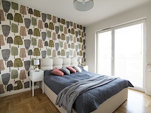 Artystyczny Żoliborz I - Średnia biała sypialnia, styl skandynawski - zdjęcie od Inside Story