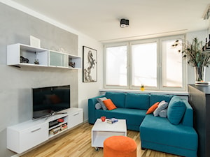 Małe mieszkanie na Saskiej Kępie - Salon, styl nowoczesny - zdjęcie od Inside Story