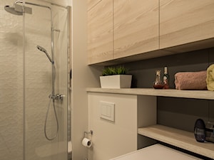 Artystyczny Żoliborz I - Mała bez okna z pralką / suszarką łazienka, styl skandynawski - zdjęcie od Inside Story