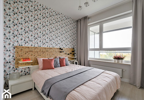 Słodowiec 3 pokoje - Mała szara sypialnia, styl nowoczesny - zdjęcie od Inside Story