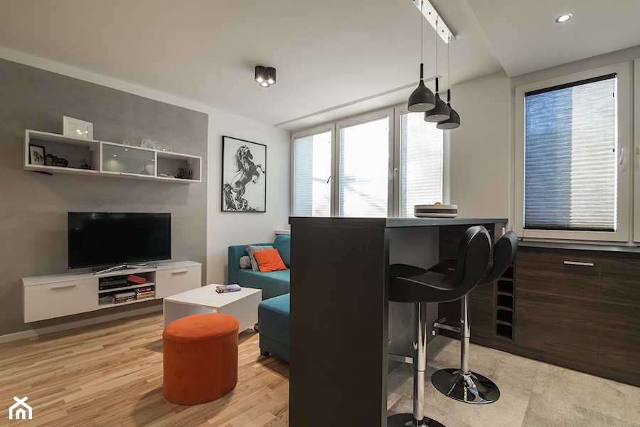 Małe mieszkanie na Saskiej Kępie - Salon, styl nowoczesny - zdjęcie od Inside Story