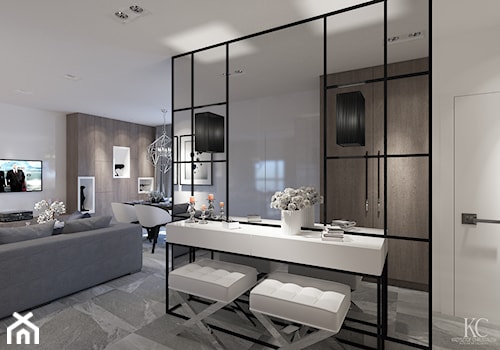 Apartament Otwock - Duży salon, styl nowoczesny - zdjęcie od KCDESIGN