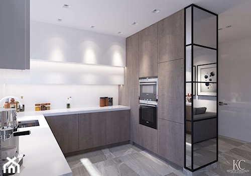 Apartament Otwock - Średnia otwarta kuchnia w kształcie litery l, styl nowoczesny - zdjęcie od KCDESIGN