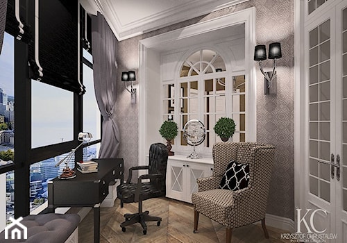 Mokotowska 8 Gabinet - Małe szare biuro, styl tradycyjny - zdjęcie od KCDESIGN