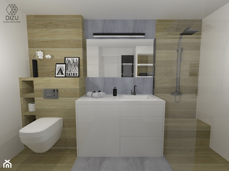 Łazienka w stylu nowoczesnym - zdjęcie od DIZU Studio Projektowe