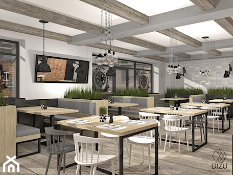 Aranżacje wnętrz - Wnętrza publiczne: Restauracja/Pizzeria w Czańcu - DIZU Studio Projektowe. Przeglądaj, dodawaj i zapisuj najlepsze zdjęcia, pomysły i inspiracje designerskie. W bazie mamy już prawie milion fotografii!