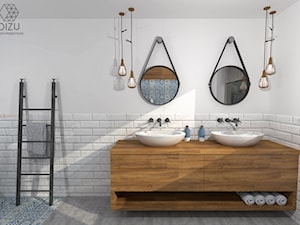 Projekt łazienki w stylu eklektycznym. - zdjęcie od DIZU Studio Projektowe