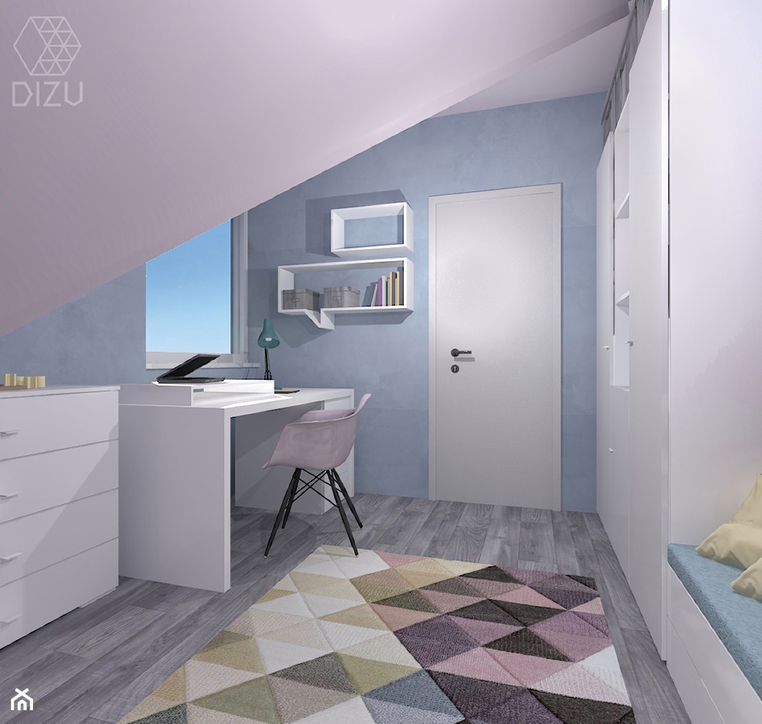 Kolorowo-pastelowy pokój 11-letniej dziewczynki - zdjęcie od DIZU Studio Projektowe - Homebook