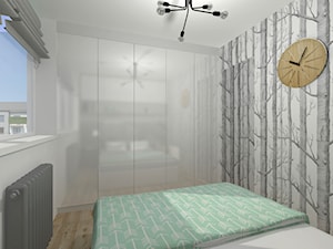 Sypialnia w stylu skandynawskim z dodatkami mięty- Chorzów - zdjęcie od DIZU Studio Projektowe