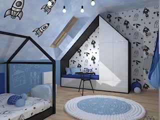 Projekt pokoju dla chłopca z niebieskimi dodatkami - Bielsko-Biała 