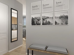 Mieszkanie w bieli, szarościach i drewnie - Bielsko-Biała - zdjęcie od DIZU Studio Projektowe