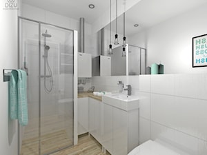 Nowoczesna łazienka z dodatkami mięty- Chorzów - zdjęcie od DIZU Studio Projektowe