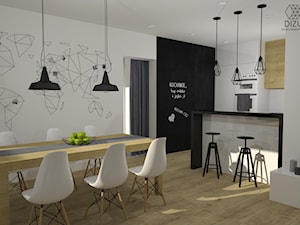 Mieszkanie na piętrze w domu jednorodzinnym - Jadalnia, styl nowoczesny - zdjęcie od DIZU Studio Projektowe