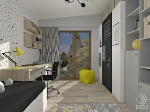Pokój dla 10-latka z żółtymi akcentami - Grodziec - zdjęcie od DIZU Studio Projektowe