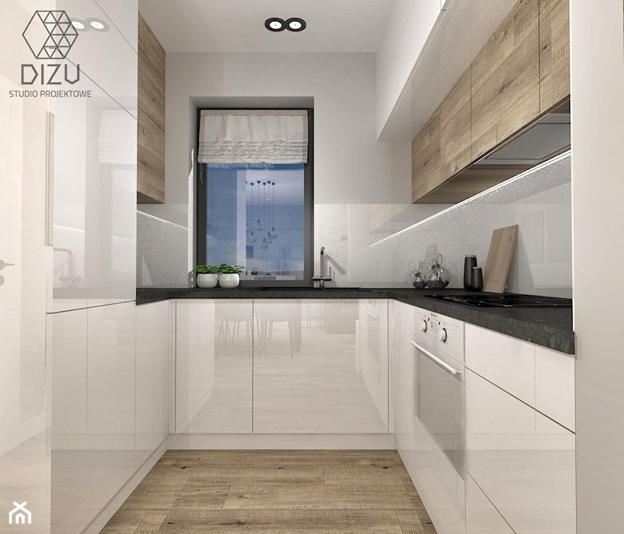 Mieszkanie z loftowymi akcentami - Kuchnia -Bielsko-Biała - zdjęcie od DIZU Studio Projektowe