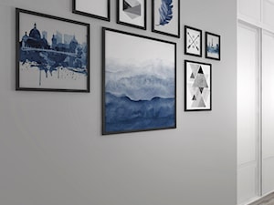 Mieszkanie z niebieskimi dodatkami- PRZEDPOKÓJ - zdjęcie od DIZU Studio Projektowe