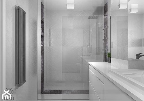 Elegancka, minimalistyczna łazienka w Żywcu - zdjęcie od DIZU Studio Projektowe