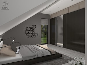 Sypialnia w kolorach ziemi - zdjęcie od DIZU Studio Projektowe