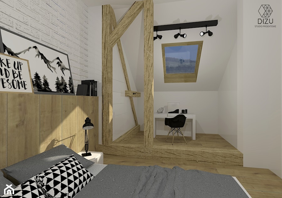 Sypialnia w stylu nowoczesnym - zdjęcie od DIZU Studio Projektowe