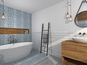 Projekt łazienki w stylu eklektycznym. - zdjęcie od DIZU Studio Projektowe