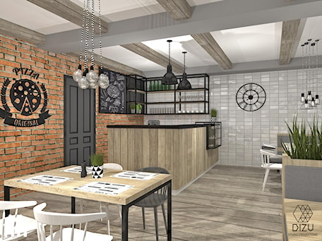 Aranżacje wnętrz - Wnętrza publiczne: Restauracja/Pizzeria w Czańcu - DIZU Studio Projektowe. Przeglądaj, dodawaj i zapisuj najlepsze zdjęcia, pomysły i inspiracje designerskie. W bazie mamy już prawie milion fotografii!