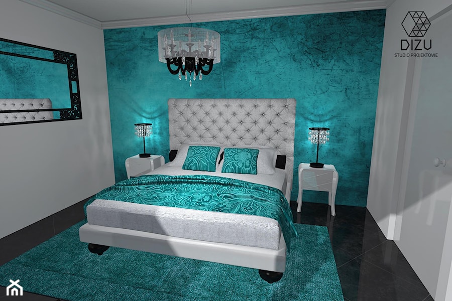 Sypialnia w stylu glamour - zdjęcie od DIZU Studio Projektowe