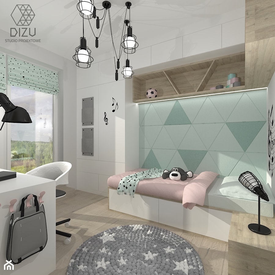 Pokój dla uczennicy - Mieszkanie w Pruszkowie - zdjęcie od DIZU Studio Projektowe