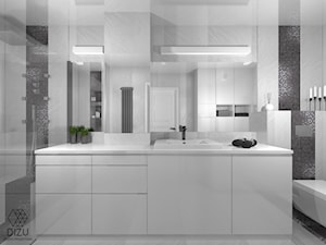 Elegancka, minimalistyczna łazienka w Żywcu - zdjęcie od DIZU Studio Projektowe
